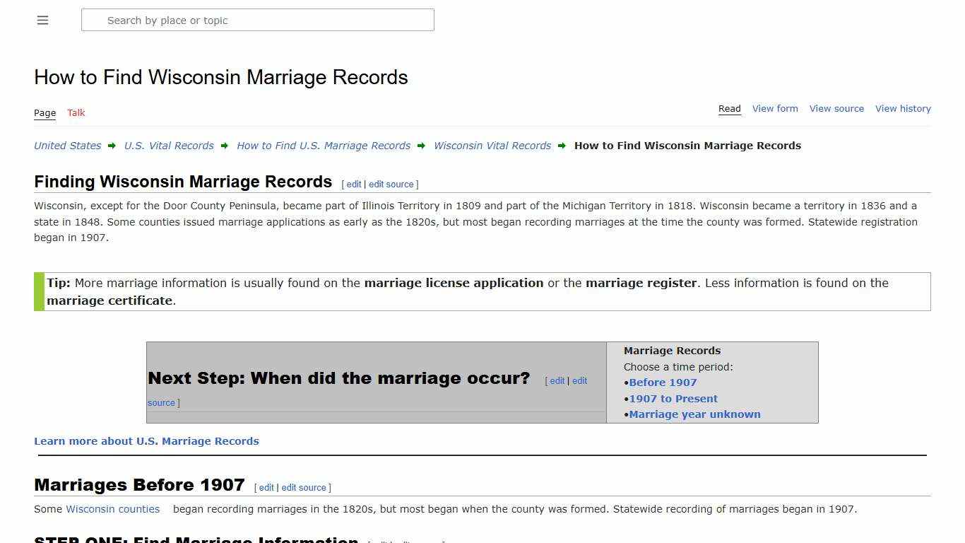 How to Find Wisconsin Marriage Records • FamilySearch